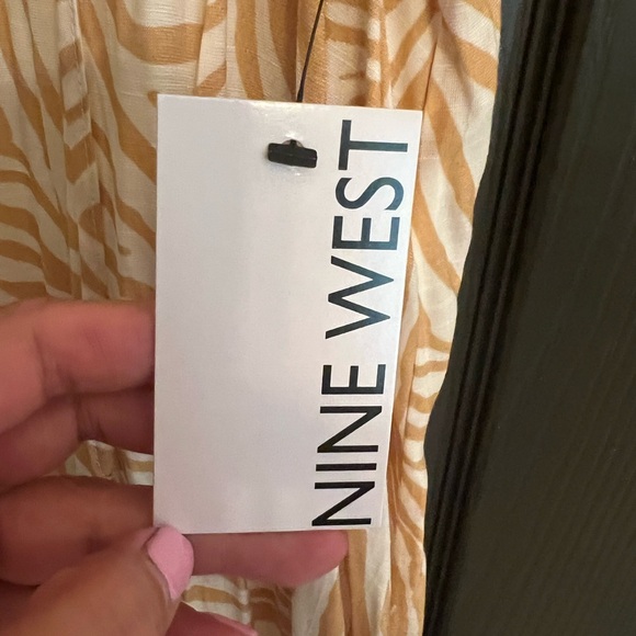 NWT NINE WEST TIERED PEASANT MAXI DRESS SZ LARGE - Picture 2 of 3